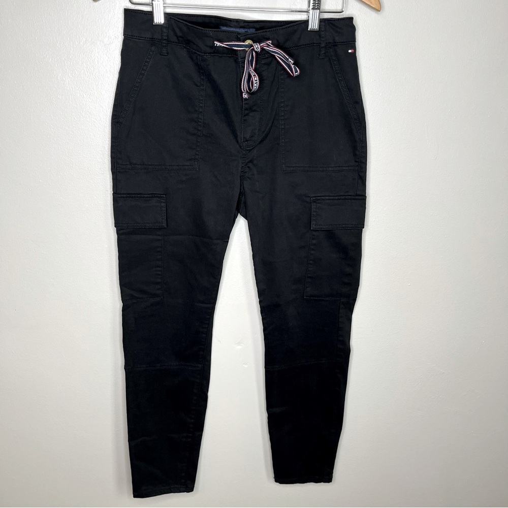 Tommy Hilfiger Black Cargo Slim Leg Pants Size 10